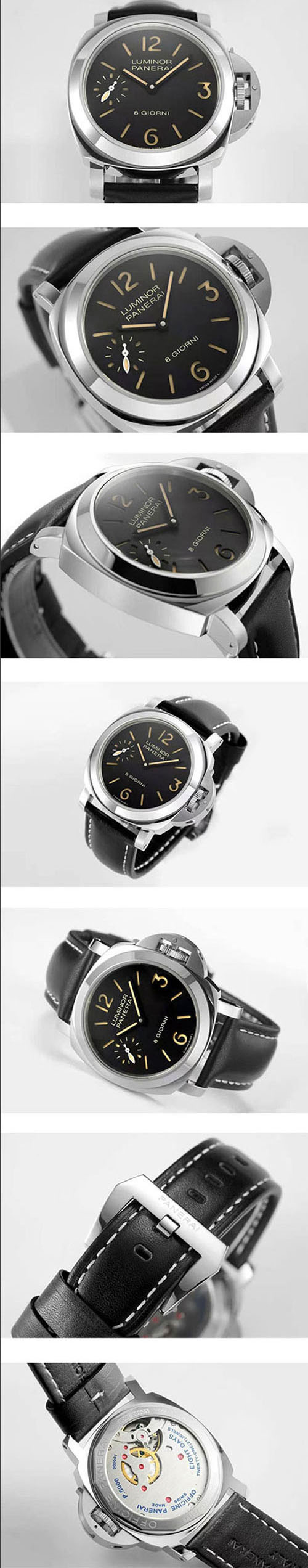 【品質良好】 PANERAI コピー時計 ルミノールマリーナ 8デイズ PAM00915 Asian6497ムーブ スモールセコンド  スーパールミナンス(夜光)